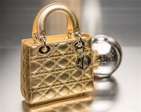 dior bag golden|christian dior lady bag price.